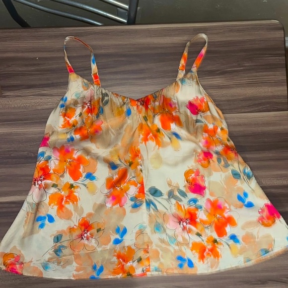 Frankly Apparel Tops - Frankly Apparel silky watercolor floral tank top.